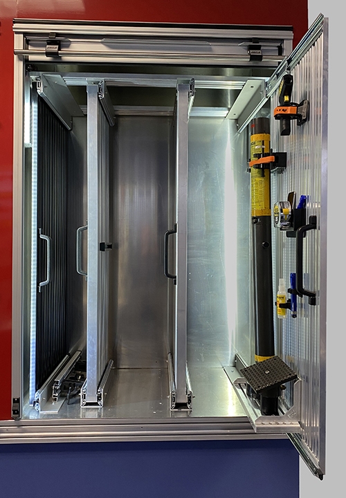 Vertical Side Wall Slide Out Tool Board